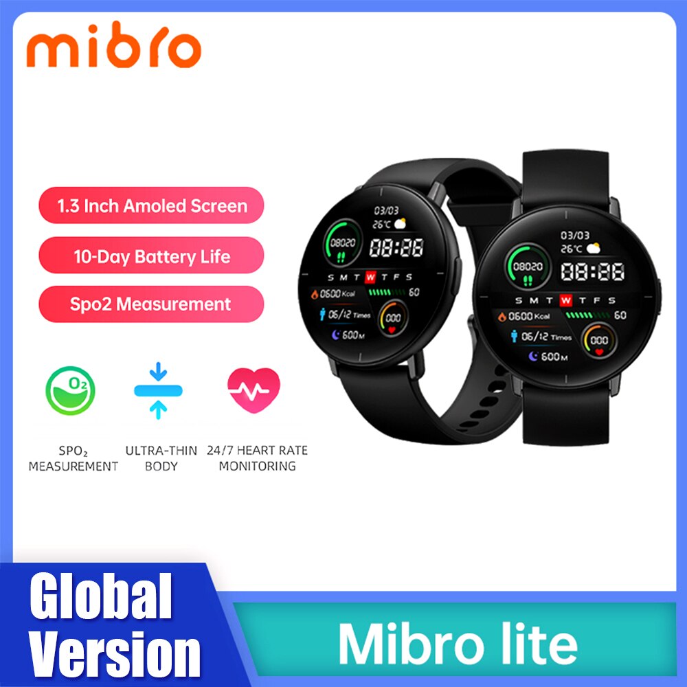 Mibro Lite Smartwatch Fitness Tracker 1.3 &AMOLED..